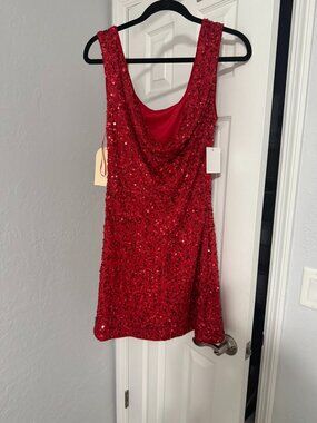 New Red Sequin Dress
